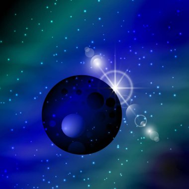 alanı. Gezegen ışığı. İllüstrasyon