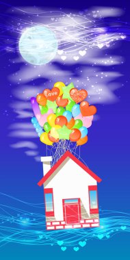 Gece gökyüzünde uçmak için balonlar şirketten