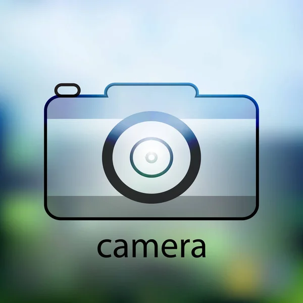 Camera icon. isolated on background blurred — Stock Vector