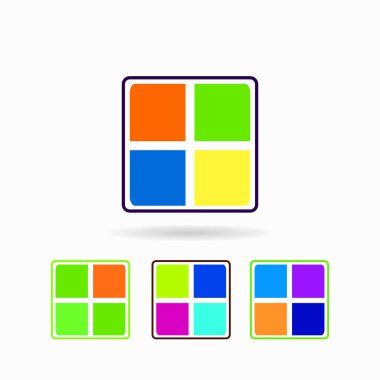 simge sistem. Beyaz arka plan üzerinde izole