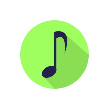 Not. Beyaz bir arka plan üzerinde bir daire içinde