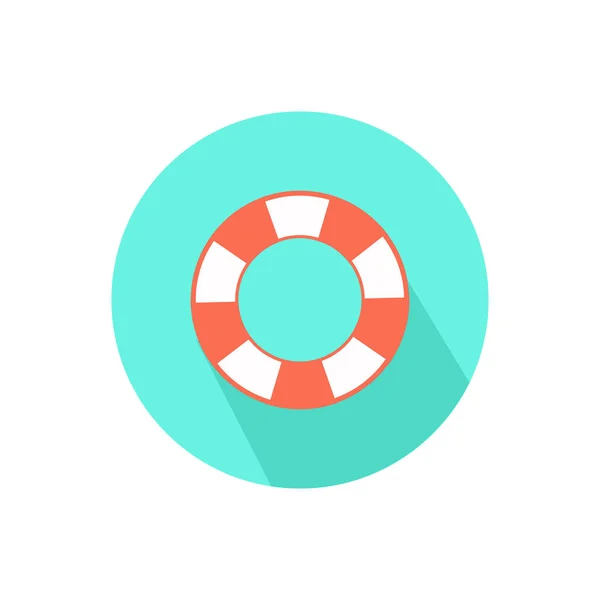 Lifebuoy. em um fundo branco em um círculo brilhante — Vetor de Stock