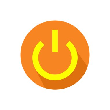 Bilgisayar güç düğmesi simgesi izole bir beyaz