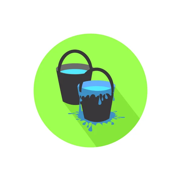 Ikona dva kbelíky na izolované bílém pozadí — Stockový vektor