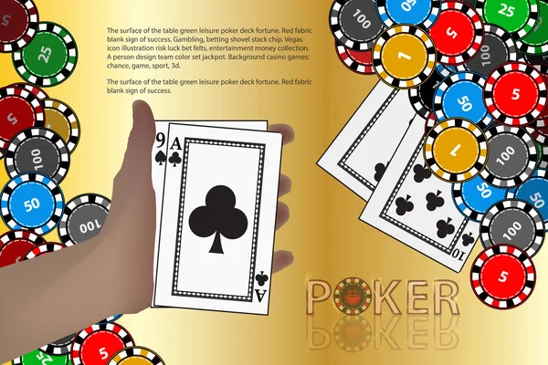 Casino game cards with space for text — Stock Vector