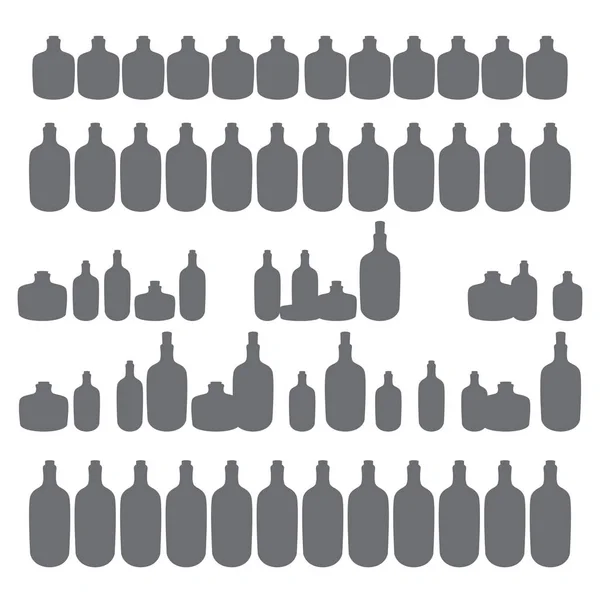 Butelki booze prosty formularz — Wektor stockowy