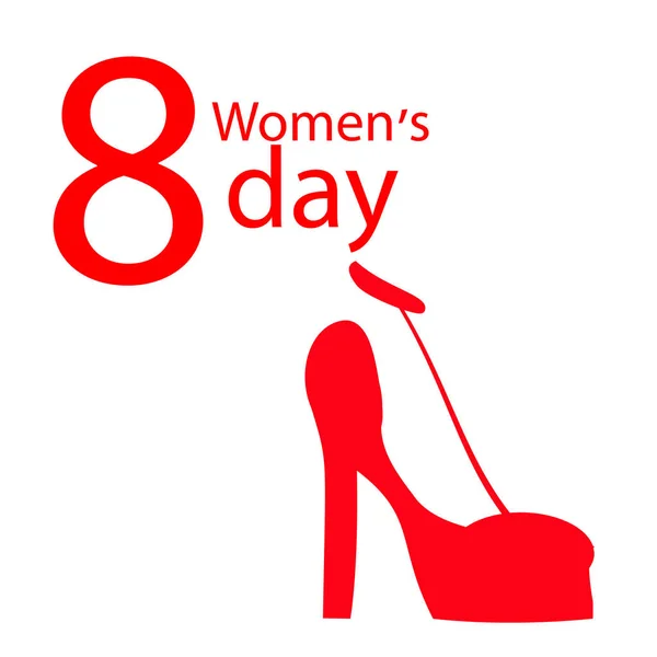 Perempuan s Hari sepatu merah - Stok Vektor