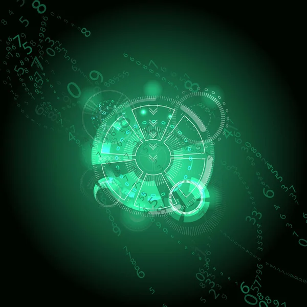 Concepto de tecnología futura abstracta verde — Vector de stock