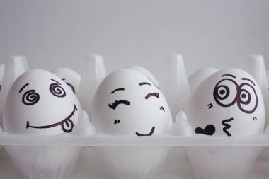 Yumurta komik surat stand aşk üçgeni kavramı