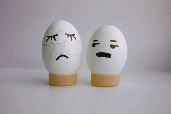 Los huevos son divertidos Concepto de fatiga — Foto de Stock