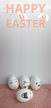 Paskalya yumurtaları yüzü boyalı