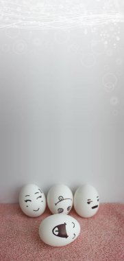 komik yüzler çok komik yumurta