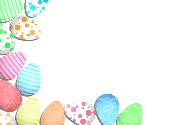 Easter eggs on a white — Stock Vector