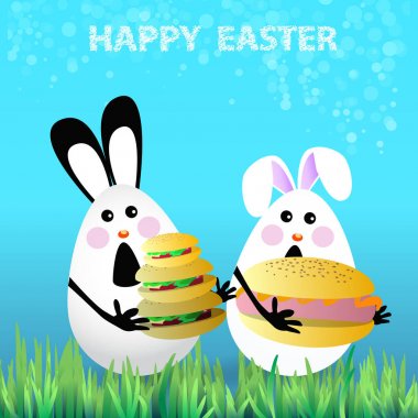 Tatlı parlak easter illüstrasyon