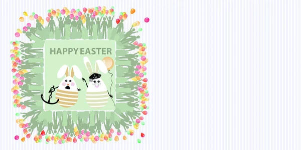 Ilustración de Pascua con lugar para texto — Vector de stock