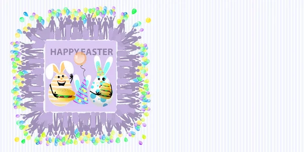 Easter illustration with place for text — Stock Vector