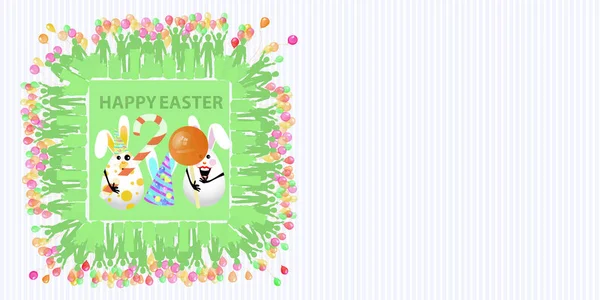 Easter illustration with place for text — Stock Vector