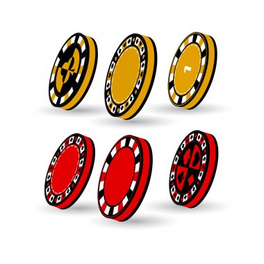 Poker fişleri. Tasarımınız için simge.