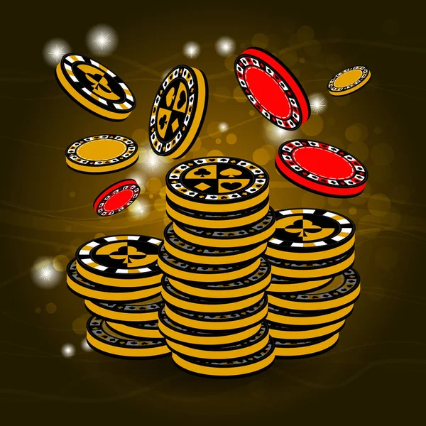 Poker chips. Pictogram voor uw ontwerp. — Stockvector
