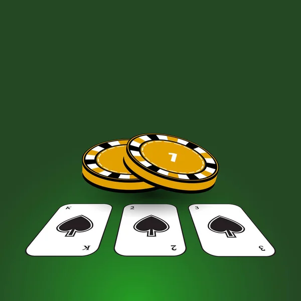 Pokerchips. Symbol für Ihr Design. — Stockvektor