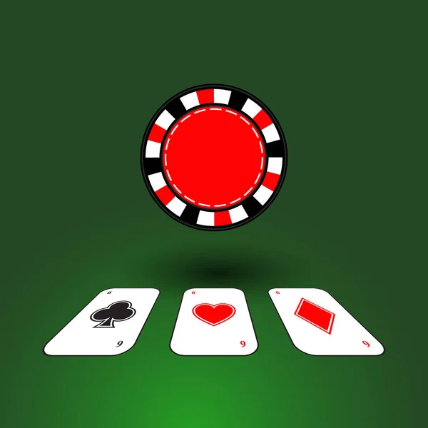 Pokermarker. Ikon för din design. — Stock vektor