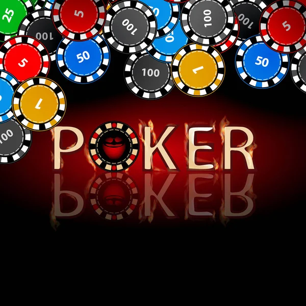 Pokerchips. Symbol für Ihr Design. — Stockvektor