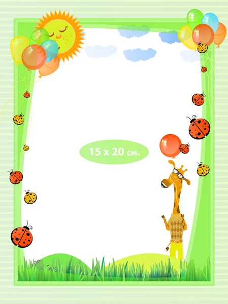 Фоторамка для ребенка. Иллюстрации для дизайна — стоковый вектор