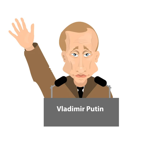 Vladimir Putin è il presidente della Russia — Vettoriale Stock