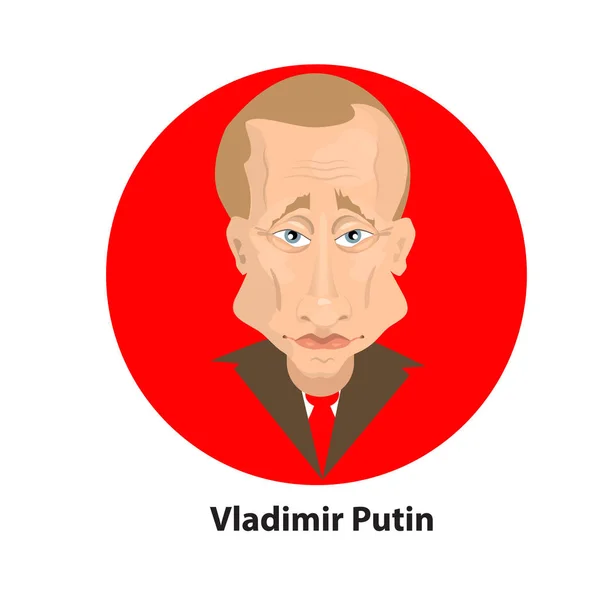 Wladimir Putin ist der Präsident Russlands — Stockvektor