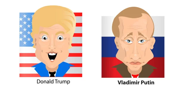 Donald Trump prezident Putin Vladimir — Stockový vektor