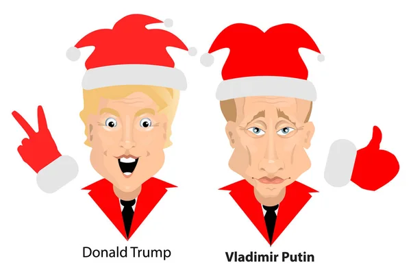 Donald Trump trumpft als Präsident putin Wladimir auf — Stockvektor
