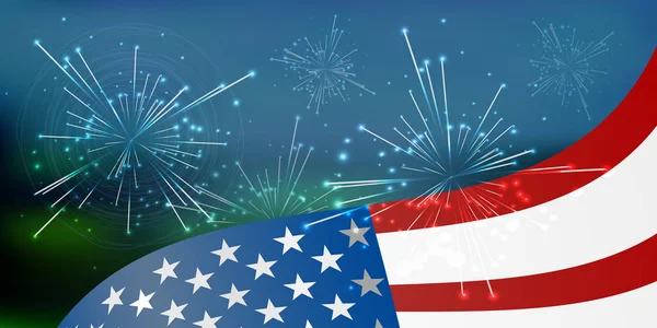 Четвертое июля. День независимости. Иллюстрация США — стоковый вектор