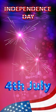 Arka plan gündoğumu. Amerikan bayrağı