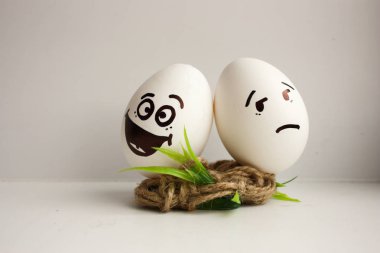 Komik Ağızlıklar yumurtalar. Tasarımınız için fotoğraf