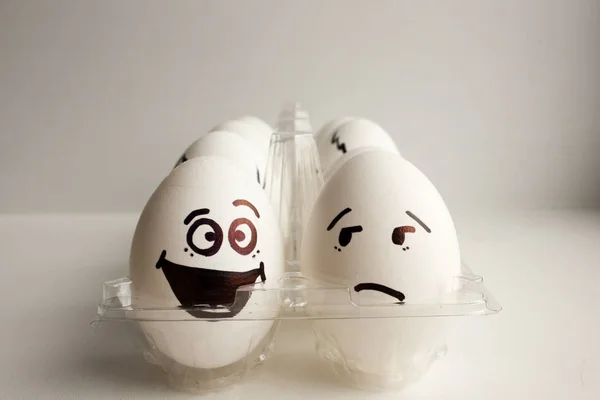 Eieren zijn grappige muilkorf. Foto voor uw ontwerp — Stockfoto