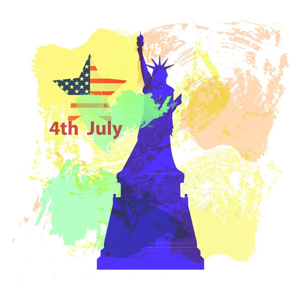 Día de la Independencia de Estados Unidos. Ilustración, vector — Vector de stock