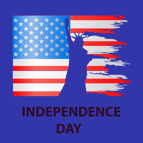 미국 국기는 미국 독립 기념일. — 스톡 벡터