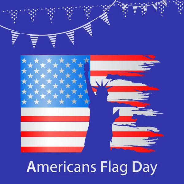 Amerikanska flaggan är oss Independence Day. — Stock vektor