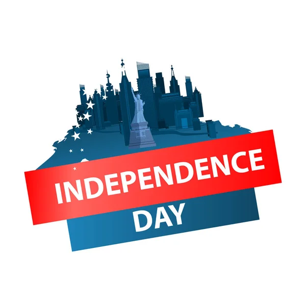 Dia da independência EUA, vetor. Desenho ilustrativo . — Vetor de Stock