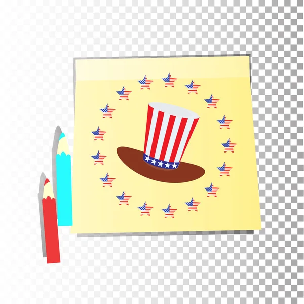 Día de la Independencia EE.UU., vector. Diseño de ilustración . — Vector de stock