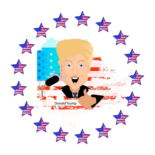 Donald Trump Président des États-Unis — Image vectorielle
