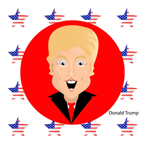 Donald Trump Président des États-Unis — Image vectorielle