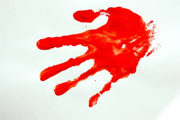 Zločinu. vraždu. Otisk ruky — Stock fotografie