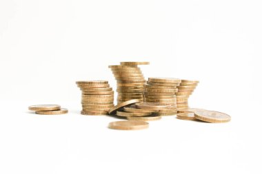 Ruble kazık. Beyaz bir arka plan üzerinde. Fotoğraf