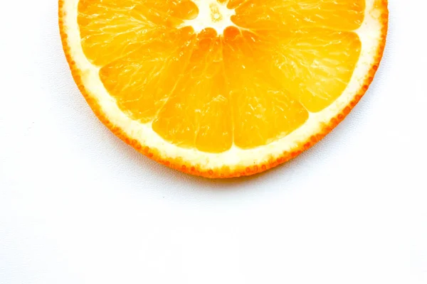 Orange juicy and bright. on a white — Stock Photo, Image