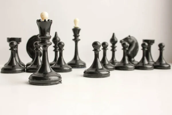 비즈니스 팀 게임 개념입니다. 체스 — 스톡 사진