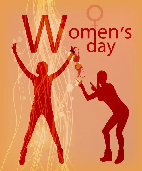 Hari Wanita Internasional. Ilustrasi, vektor untuk desain Anda - Stok Vektor