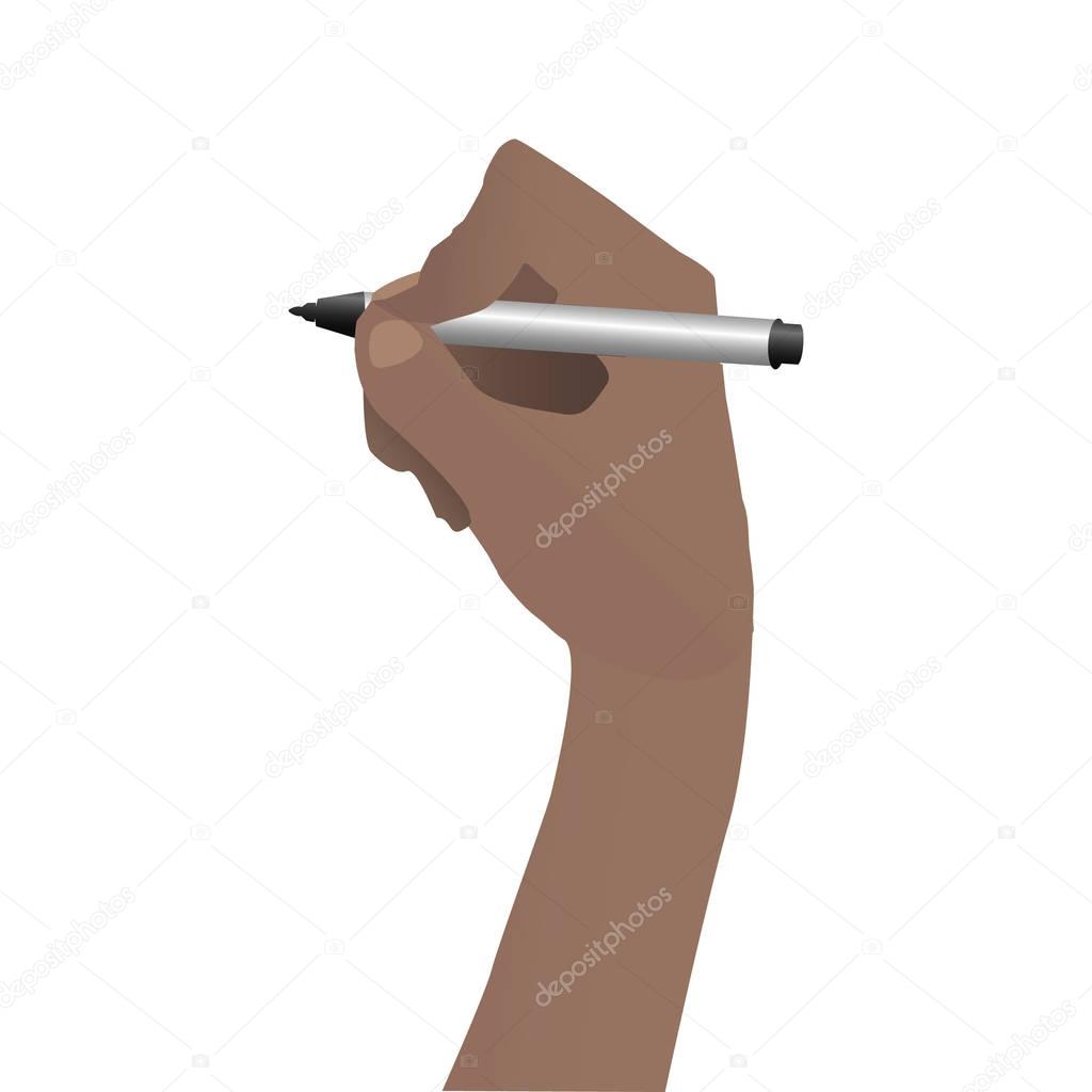 Hand draw pen. Illustration