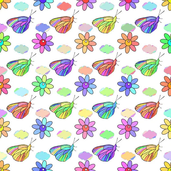 Mariposa sobre un fondo blanco — Vector de stock