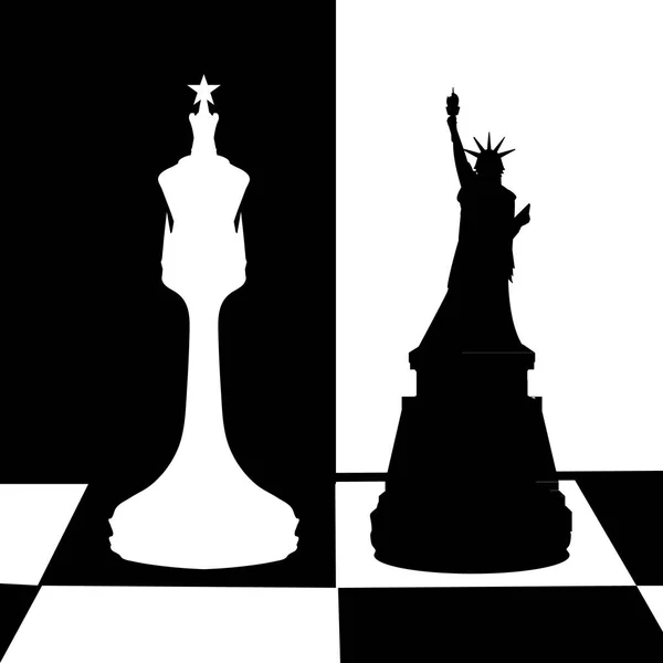 El concepto de un juego político. Estados Unidos — Vector de stock